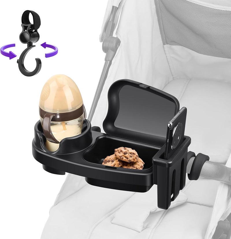 Mypin Universal Stroller Snack Tray with Cup and Phone Holder - Image 1
